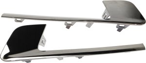 Front Bumper Molding Pair/Set for 2014-2019 Cadillac CTS Sedan, Right (Passenger) and Left (Driver), Grille Insert, Vsport Model, Replacement