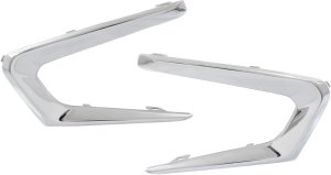 Front Bumper Molding Pair/Set for 2016-2018 Chevrolet Malibu L/LS Models, 9th Generation, Includes Right (Passenger) and Left (Driver) Parts, Chrome, Replacement