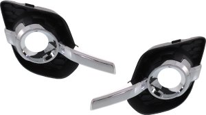 Front Fog Light Molding Pair/Set for 2010-2015 Chevrolet Equinox, Primed (Ready to Paint), LT/LTZ Models - Includes Right (Passenger) and Left (Driver) Replacement