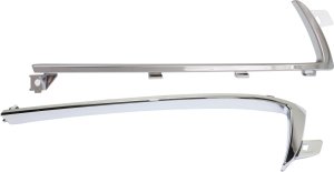 Grille Molding Pair/Set for 2014-2015 Chevrolet Camaro, Right (Passenger) and Left (Driver) Grille Extension, Chrome, Coupe (LT, LS, SS), Convertible (LT, SS with RS Package) Replacement