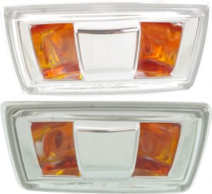Front Side Marker Light Lens and Housing Pair/Set for 2008 Malibu and 2007-2010 Aura, Right (Passenger) and Left (Driver) Side, Replacement