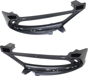 Front Fog Light Molding Pair/Set for 2015-2022 Chrysler 300, Right (Passenger) and Left (Driver) Sides, Textured Replacement