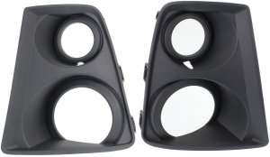 Front Fog Light Molding Pair/Set for Chevrolet Camaro 2012-2015, Right (Passenger) and Left (Driver), Primed (Ready to Paint), Coupe/Convertible, ZL1 Model - Replacement