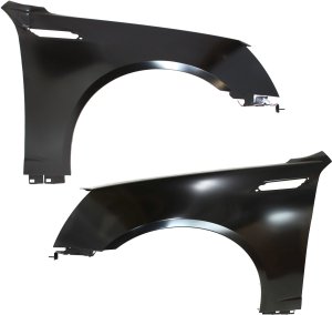 Front Fender Pair/Set for Cadillac CTS 2008-2015, Right (Passenger) and Left (Driver), Primed (Ready to Paint), Coupe/Wagon/2014 Sedan V Model, with Fender Vent Hole, Replacement