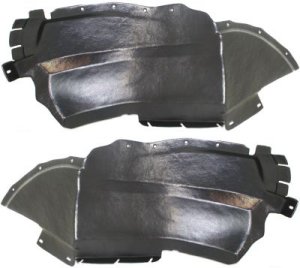 Front Fender Liner Pair/Set for Chevrolet Cavalier 1995-1999, Right (Passenger) and Left (Driver), Front Section, Z24 Model, Replacement