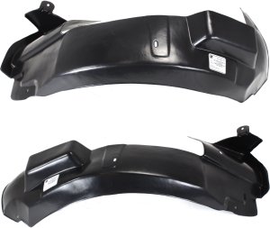 Front Fender Liner Pair/Set for Cadillac CTS 2003-2007, Right (Passenger) and Left (Driver) Rear Sections, Replacement