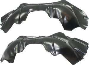 Front Fender Liner for Chevrolet Silverado 1500 (2014-2015), Right (Passenger) and Left (Driver) Pair/Set of 2, Plastic Material, Excludes Hybrid Model, Replacement