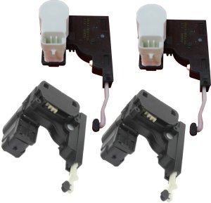 Front and Rear Door Lock Actuator Pair/Set for Buick DTS 2006-2011, Monte Carlo 1995-2007, Park Avenue 1991-1998, Right (Passenger) and Left (Driver) Replacement