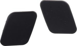Pair/Set - Headlight Washer Cover for 2005-2009 Cadillac STS, Right (Passenger) and Left (Driver) Side, Black, Replacement Set