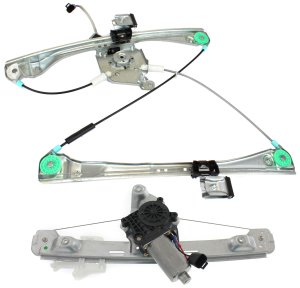 Front and Rear Window Regulator Power Set with Motor for 2004-2008 Chevrolet Malibu, Left (Driver) Side, Replacement