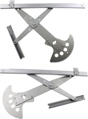 Front Window Regulator Pair/Set for Chevrolet Classic (2004-2005), Cutlass (1997-1999), Malibu (1997-2003), Right (Passenger) and Left (Driver), Power, Without Motor, Replacement