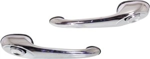 Rear Door Handle Pair/Set for Chrysler PT Cruiser 2001-2010, Right (Passenger) and Left (Driver), Outside, Chrome Replacement