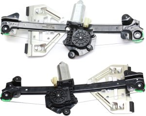 Power Rear Window Regulator with Motor Pair/Set for Cadillac CTS 2003-2007, Right (Passenger) and Left (Driver), Replacement