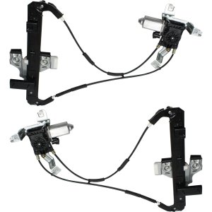 Power Rear Window Regulator with Motor Pair/Set for 2000-2006 Cadillac Yukon/Tahoe, 2002-2006 Escalade, Right (Passenger) and Left (Driver) Side Replacement