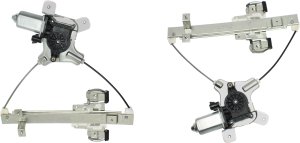 Pair/Set - Power Rear Window Regulator for 2007-2014 Cadillac Escalade, Tahoe, Yukon, Right (Passenger) and Left (Driver), with Motor, Replacement Set