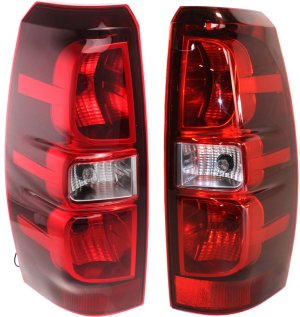Tail Light Assembly Pair/Set for 2007-2013 Chevrolet Avalanche, Right (Passenger) and Left (Driver) Side Replacement