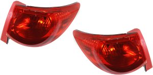 Tail Light Assembly Pair/Set for Chevrolet Traverse 2009-2012, Right (Passenger) and Left (Driver), Outer, Red Lens, Replacement