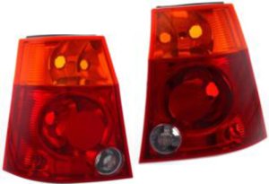 Tail Light Pair/Set for Chrysler Pacifica 2004-2008, Right (Passenger) and Left (Driver), Red and Amber Lens, Lens and Housing Replacement