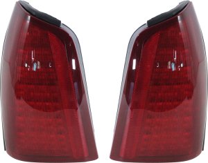 LED Tail Light Assembly Pair/Set for Cadillac DeVille (2000-2005), Includes Right (Passenger) and Left (Driver) Sides, Replacement