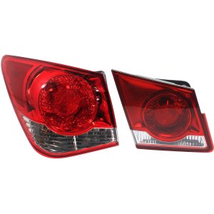Tail Light Set for Chevrolet Cruze 2011-2015 & Cruze Limited 2016, Inner and Outer Halogen, Left (Driver) Side Replacement