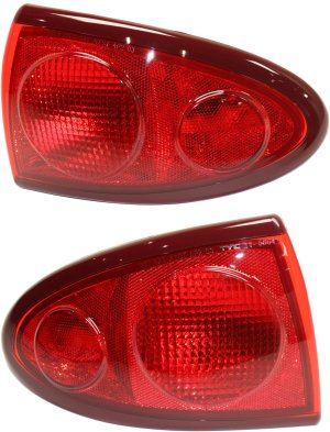 Outer Tail Light Assembly for 2003-2005 Chevrolet Cavalier, Right (Passenger) and Left (Driver) Side, Halogen, Replacement Pair/Set