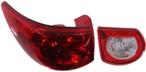 Tail Light Assembly for Chevrolet Traverse 2009-2012, Left (Driver) Side, Inner and Outer, Set of 2, Replacement