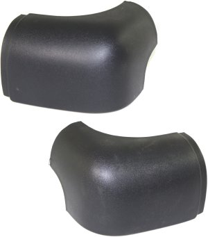 Rear Bumper End Pair/Set for Chevrolet Express/Savana Van 1996-2002, Right (Passenger) and Left (Driver), Step Pad, Excludes LT/SLT Models, Replacement