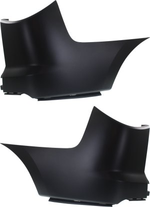 Pair/Set - Rear Bumper End Right (Passenger) and Left (Driver) Side Cover for Chevrolet Traverse 2009-2012, Primed (Ready to Paint) Replacement Set