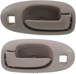 Interior Front Door Handle for Chrysler Sebring 2001-2006 Sedan, Light Gray, Right (Passenger) & Left (Driver), Pair/Set of 2, Replacement