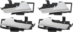 Chrome Door Handle Pair/Set of 4 for 2007-2011 Chevrolet Aveo, Inside, Right (Passenger) and Left (Driver), Rear, Replacement