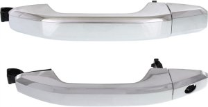 Front Exterior Door Handle Pair/Set for Chevrolet Silverado/GMC Sierra 1500 2014-2022, Right (Passenger) and Left (Driver), All Chrome, Handle+Cover, Replacement