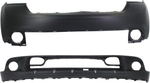 Front Bumper Cover Set for Dodge Durango 2011-2013, Upper and Lower Replacement