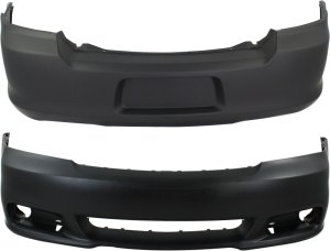 Front and Rear Bumper Cover Set for Dodge Avenger 2011-2014, Primed (Ready to Paint) Replacement
