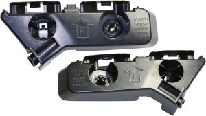 Front Bumper Bracket Pair/Set for 2011-2014 Dodge Charger, Right (Passenger) and Left (Driver) Side, Steel Replacement