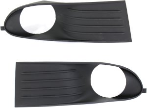 Front Fog Light Molding Pair/Set for Dodge Journey 2009-2013, Right (Passenger) and Left (Driver), Primed (Ready to Paint), Without Fascia, Replacement