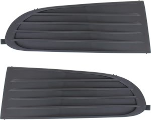 Pair/Set - Front Fog Light Cover for Dodge Journey 2009-2010, Right (Passenger) and Left (Driver), Primed (Ready to Paint), Without Fascia, Replacement Set