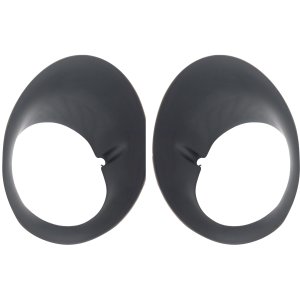Front Fog Light Molding Pair/Set for Dodge Full Size Pickup 1500 (2002-2008) / 2500/3500 (2003-2009), Right (Passenger) and Left (Driver), Textured Replacement