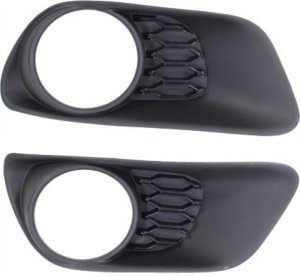Front Fog Light Molding Pair/Set for Dodge Grand Caravan 2011-2020, Right (Passenger) and Left (Driver), Paint to Match Replacement