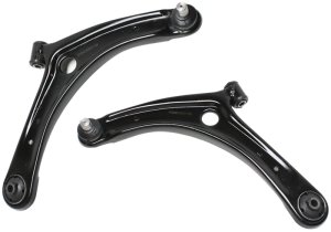 Front Control Arm Pair/Set for 2010-2010 Dodge Caliber, Lower Right (Passenger) and Left (Driver) with Ball Joint and Bushing, Replacement