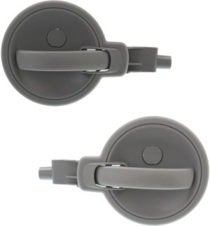 Front Interior Door Handle Pair/Set for Dodge Avenger 2008-2014, Right (Passenger) and Left (Driver), Gray, Rear Replacement