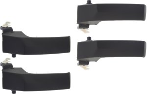 Front and Rear Interior Door Handle Pair/Set for Dodge RAM 1500 (2009-2018), RAM 2500/3500 (2010-2018), Right (Passenger) and Left (Driver), Pair/Set of 4, Textured Black, Includes 2019 1500 Classic, Replacement