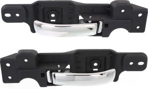 Front Interior Door Handle Pair/Set for Dodge Challenger 2008-2014, Right (Passenger) and Left (Driver), Chrome, Plastic Replacement