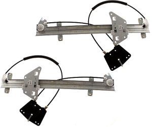 Front Window Regulator for Dodge Dakota 2000-2004 / Durango 2001-2003, Right (Passenger) and Left (Driver), Power, without Motor, Replacement Set