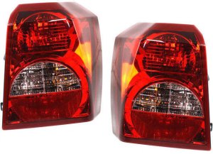 Tail Light Assembly Pair/Set for 2007 Dodge Caliber, Right (Passenger) and Left (Driver) Replacement