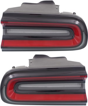 LED Tail Light Assembly Pair/Set for Dodge Challenger 2015-2022, Right (Passenger) and Left (Driver), Outer Replacement