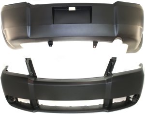 Front and Rear Bumper Cover Set for 2008-2010 Dodge Avenger, Primed (Ready to Paint), Replacement