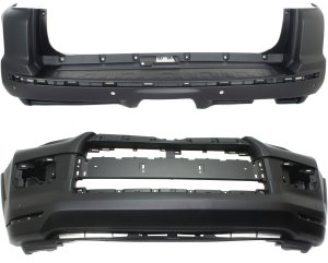 Front and Rear Bumper Cover Set for Toyota 4Runner, Fits 2014-2020, Set of 2, Replacement
