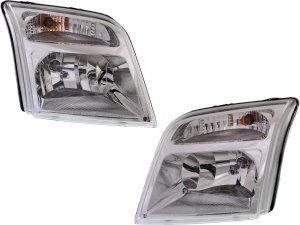 Headlight Assembly for 2010-2013 Ford Transit Connect, Right (Passenger) and Left (Driver), Halogen, Replacement Pair/Set