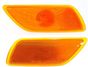 Pair/Set - Front Side Marker Light Assembly for Ford Focus 2006-2007, Right (Passenger) and Left (Driver), Without Appearance Package, Replacement Set 