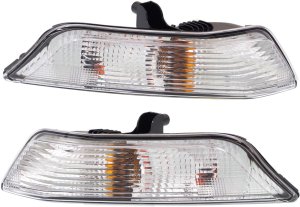 Park Light Assembly Pair/Set for 2015-2017 Ford Mustang, Right (Passenger) and Left (Driver), Convertible/Coupe Replacement